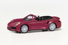 Herpa 038928-002 - H0 - Porsche 911 Turbo Cabrio - metallic rubinrot